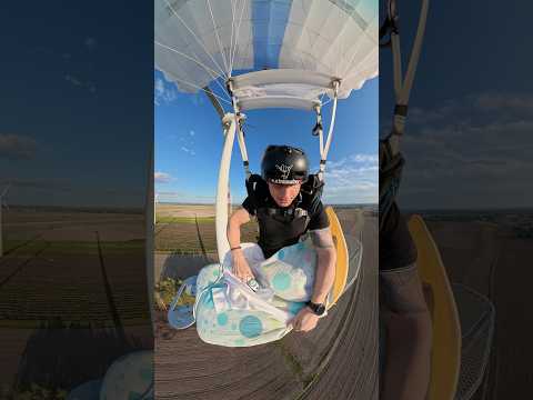 Extreme ironing: skok, wiatrak i deska do prasowania