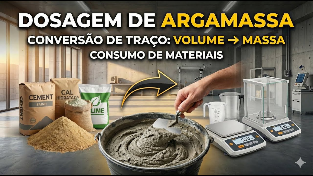 Dosagem de argamassa (2/2) Traço em Volume para Massa + Consumo unitário dos materiais - MC2-8