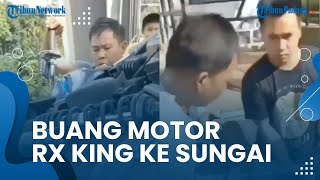 Viral Video Detik-detik Rombongan Pria Buang Sepeda Motor RX King ke Sungai dari Atas Jembatan
