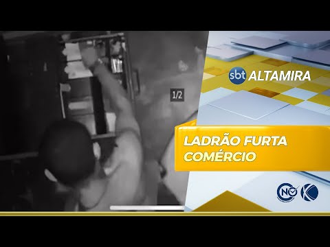 Ladrão furta comércio e leva dinheiro e mercadorias em Senador José Porfírio | SBT Altamira