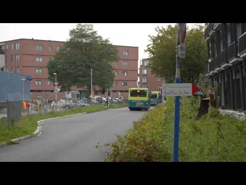 Lijn 3 arriveert en lijn 1 en 151 vertrekken bij Haven Centrum