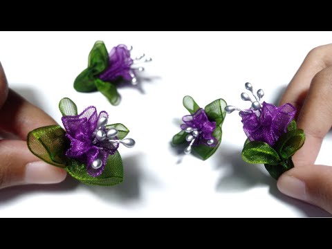 Organza Ribbon Flower Tutorial | Easy Ribbon Flower | Ribbon Flower Ideas