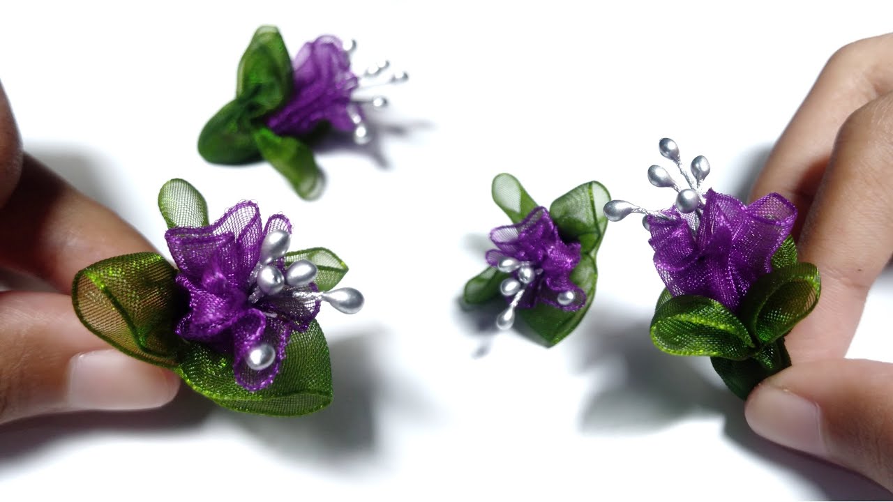 Organza Ribbon Flower Tutorial | Easy Ribbon Flower | Ribbon Flower Ideas