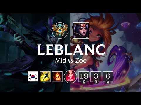 LeBlanc Mid vs Zoe - KR Challenger Patch 8.23