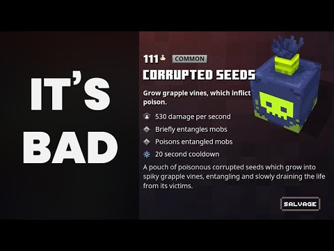 CORRUPTED SEEDS Artifact Minecraft Dungeons Gameplay | Bleeding Damage, but it's BAD!
