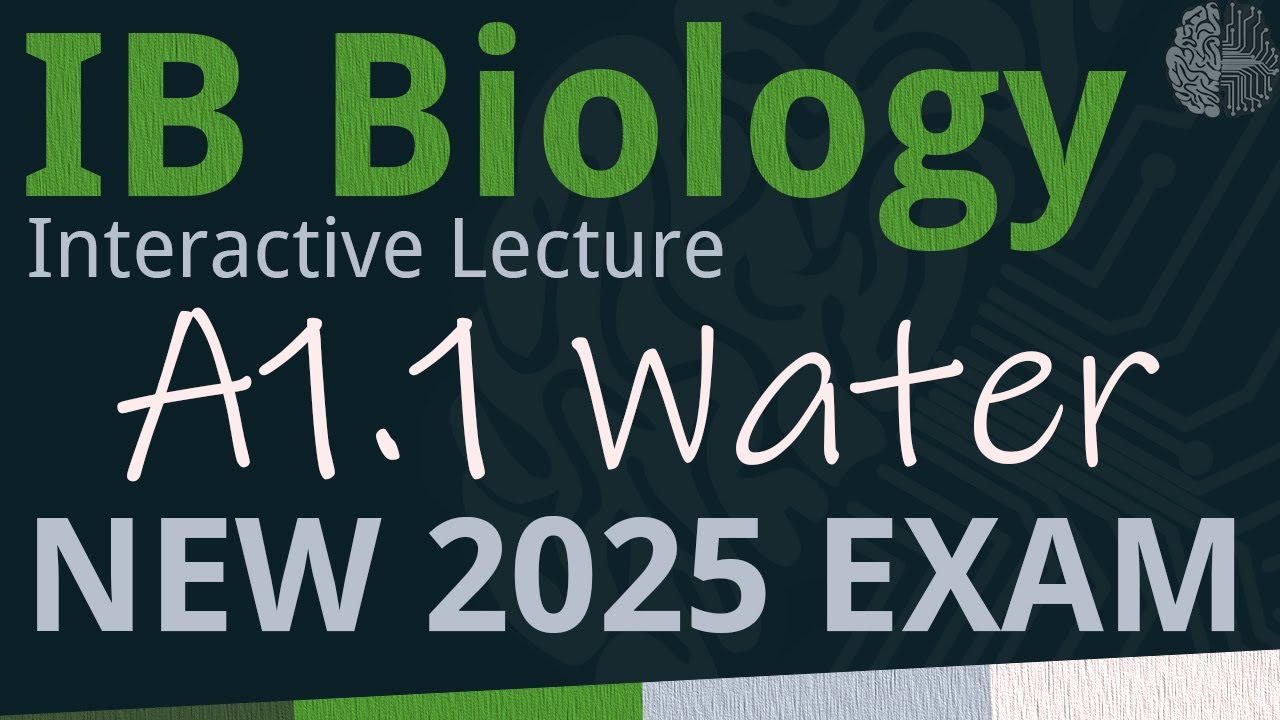 NEW 2025 EXAM - IB Biology A1.1 - Water [SL/HL] - Interactive Lecture