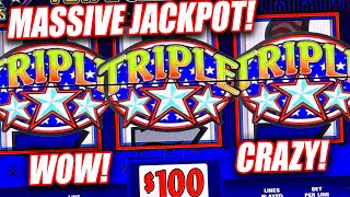 HIGH LIMIT SLOT JACKPOT ★ TRIPLE STARS ★ BIG  WIN ON THIS CLASSIC SLOT MACHINE