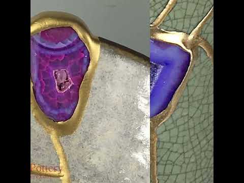 Kintsugi Art With Gemstone Inserts video