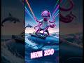 Neon Zoo is LIT! | Tiger Bling & Shark Hustler! 🎉 #Shorts