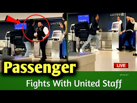 ✅Passenger Fight With United Airlines Ground Staff | United Airlines | Newark Airport