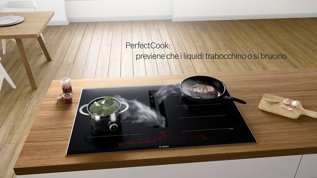 Watch Now Piani cottura ad induzione con cappa integrata Piani cottura ad induzione con cappa integrata