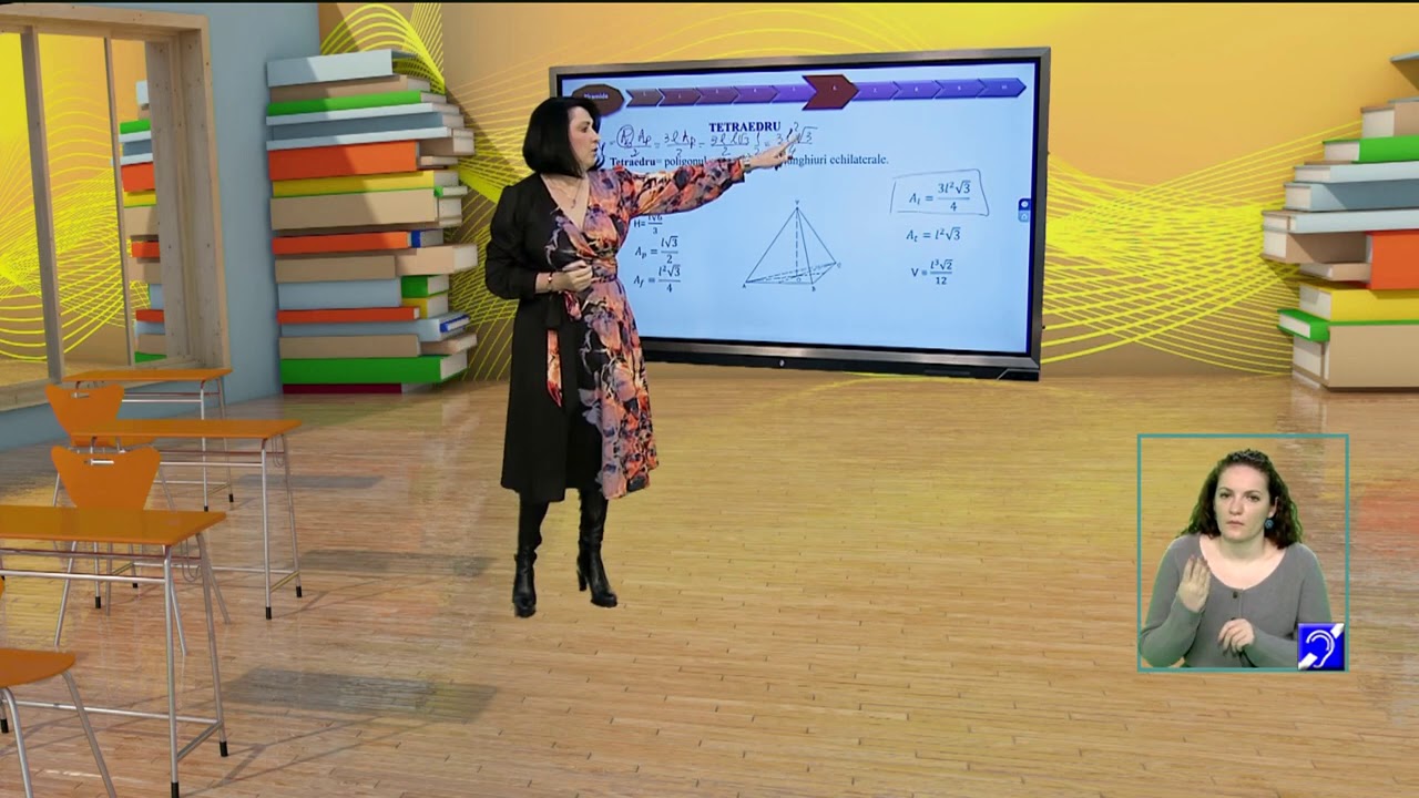 Tele?coala: Matematic? clasa a VIII-a – Piramida – Arii ?i volum (@TVR2)