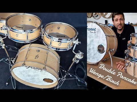 DEMO - Groove Drum Co. Double Pancake Wenge/Birch Drums