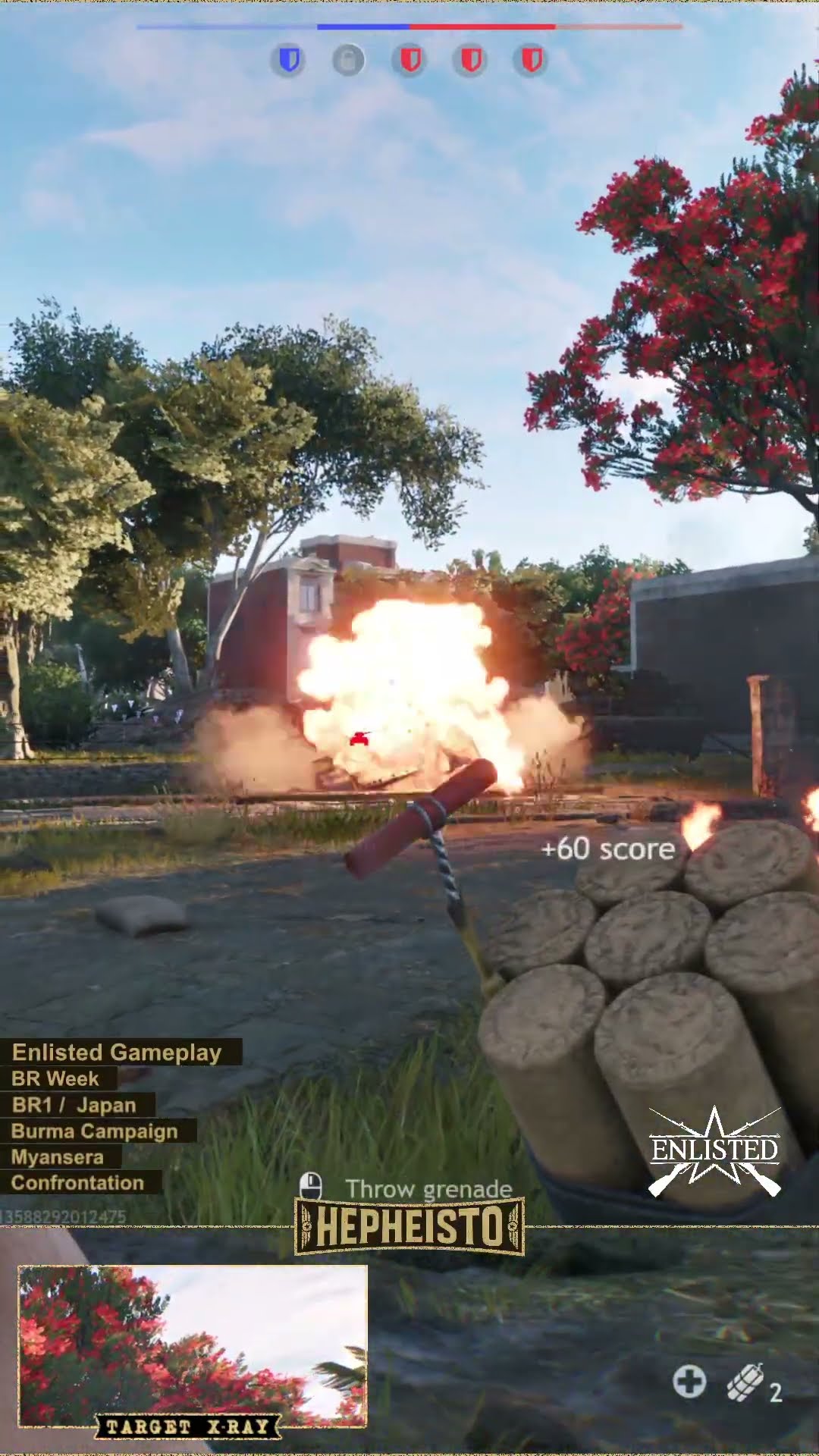Engineer eliminates Tank M8 Scott with Explosion Pack