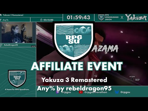 RPGSU Affiliate Event - Yakuza 3 Remastered Any% Speedrun by  @RebelDragon95  in 02:11:55