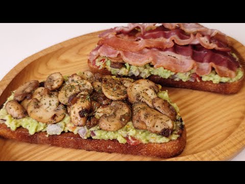 Avocado and mushroom toast | Low effort and tasty recipe