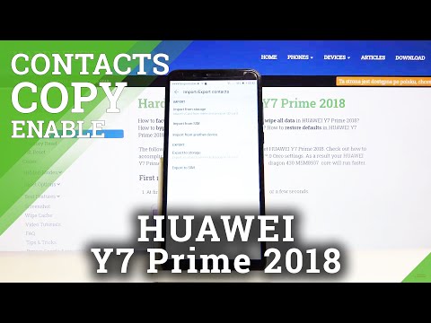How to Copy Contacts in HUAWEI Y7 Prime 2018 – Relocate Contacts