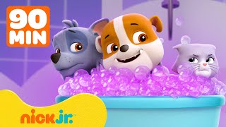 Rubble's Bubble Trouble & Stinky Rescues! w/ PAW Patrol Zuma & Skye | 90 Minutes | Rubble & Crew