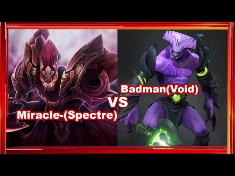 Miracle-(Spectre) vs Badman(Void) 8K MMR Match - Dota 2 Epic Moments
