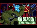 EVERY TRANSFORMATION From ULTIMATE ALIEN SEASON 1 Ben 10 Classic