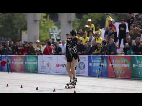 Feng Hui 冯辉 2016 Asian Roller Skating Championship , Junior Women Slalom , Champion
