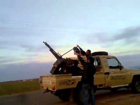 التصدي للطيران الحربي من قبل كتيبة خيالة الزيدي في ريف درعا الشرقي