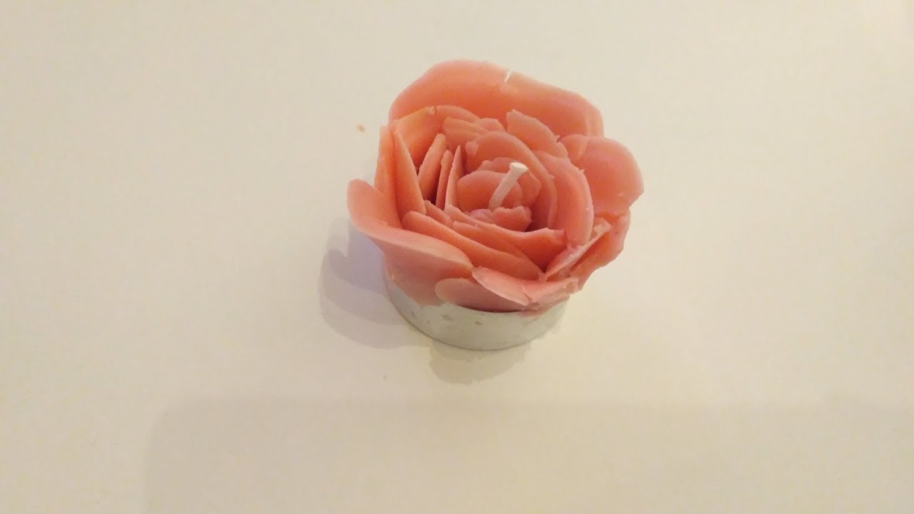 Tutorial rose candle, vela en forma de rosa