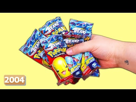 Opening 25 Pokemon Mystery Mighty Beanz (2004)