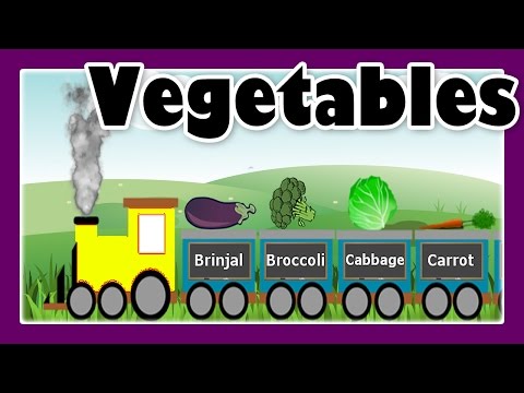 Vegetable Song with Vegetable Train for Children, Preschool Learning by JeannetChannel