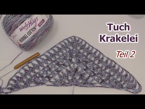 Scarf Krakelei - easy crochet - with Veronika Hug