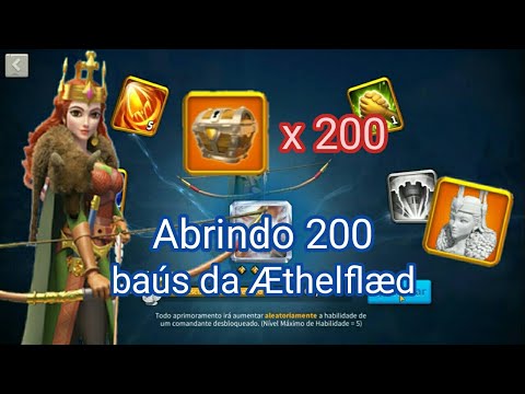 ABRINDO 200 TESOUROS DA RAINHA GUERREIRA - RISE OF KINGDOMS.