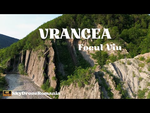 🔥🌲 Focul Viu, Vrancea: Flăcări Naturale & Natură Sălbatică 4 K  | Aerial Fire & Nature Escape🔥🌲