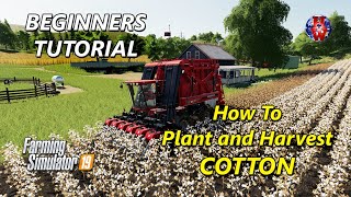 TUTORIAL - How to Plant and Harvest COTTON - Farming Simulator 19 - FS19 POTATO Tutorial