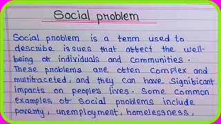 Essay on social problem in english | social problem essay