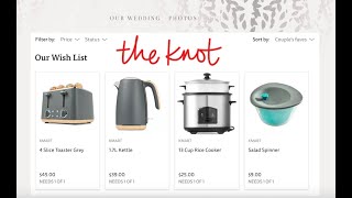How to use The knot gift registry