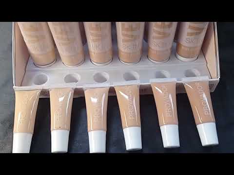 BASE LÍQUIDA VELVET SKIN BELLA FEMME 30ML TONS CLAROS BOX COM 24 UN