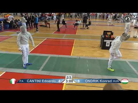 2020 xx T32 16 M S Individual Porec CRO ZC Cadets 8 ONDRIK HUN vs CANTINI ITA