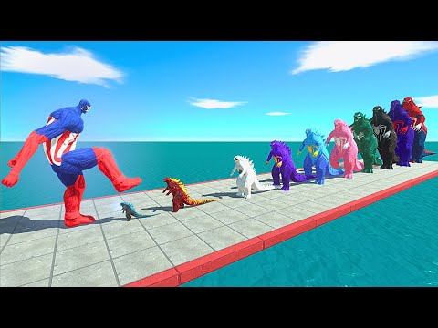 Avengers Titan Evolution vs 10 Levels of Godzilla Spider-Man Team – ARBS Size Comparison