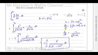 Download Lagu WMA14/01 IAL (Edexcel) P4, January 2022, Q5 Integration, Parametrics, Substitution Thumbnail