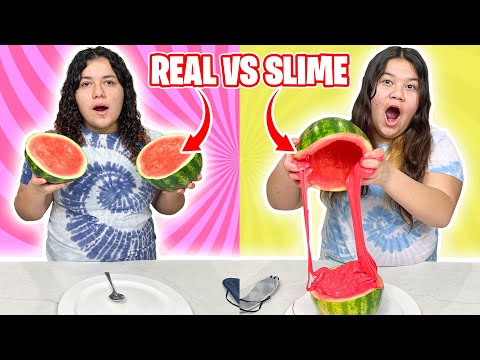 Real Food vs Slime Food Switch Up Challenge!