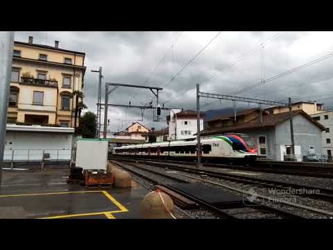 Bahnhof Locarno Fart,Hbf (Teil14,15)- mit Bv, Re80 n. Chiasso über Lugano, K. Tessin, Schweiz.