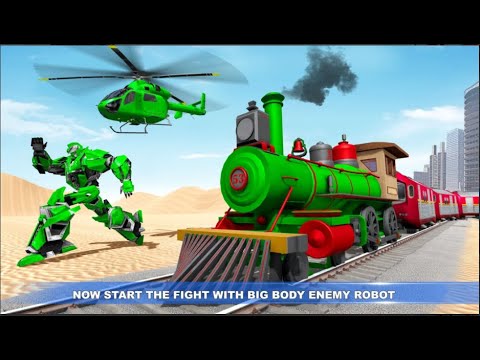 Train Robot Car Game – Helicopter Robot Game Go Jins - Robot Games and Shooting Games Gameplay#03