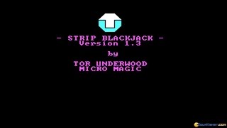 Strip Blackjack gameplay (PC Game, 1991)