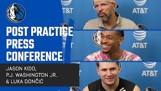 Jason Kidd, P.J. Washington Jr., & Luka Dončić | Post Practice Conference | 4/16/24