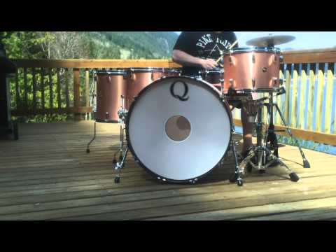 Justin Nelson - Q Drum Co. - Copper custom drums -14/16/18/24 + 14x8 Maple