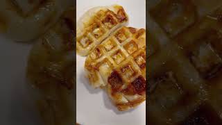 waffle🧇gyoza🤤🤤🤤🥟ワッフルメーカーで餃子焼いたらサックサクで美味しい😋🤤🥟