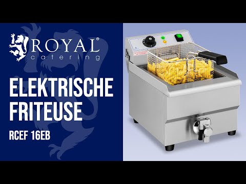 Video - Elektrische friteuse - 16 liter - aftapkraan - 230V