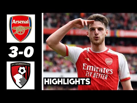 Arsenal vs Bournemouth (3-0) Extended HIGHLIGHTS | Saka, Trossard & Rice Goals