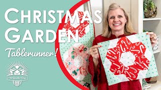 Sewing a Christmas Garden! 🪷 Beautiful Hexagon Tablerunner from 4-in-1 Hexie Ruler and Fat Quarters