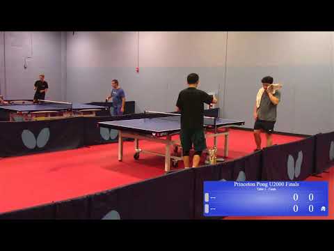Princeton Pong August Open U2000 Semi Finals Event Zhaoqun Vs. Mukaila